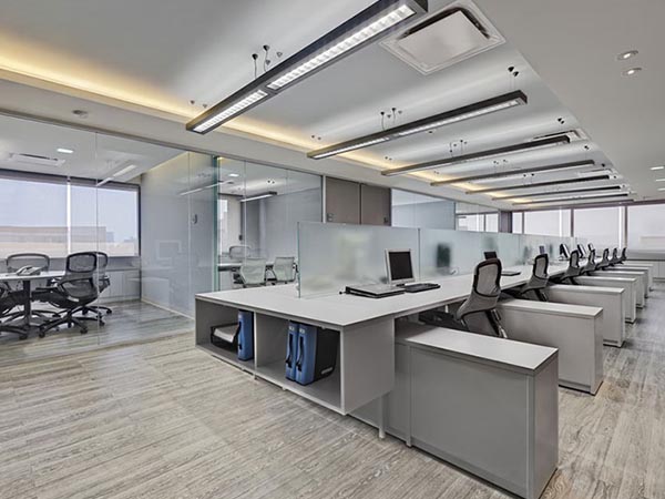 济南科技类的办公室装修的装修设计风格